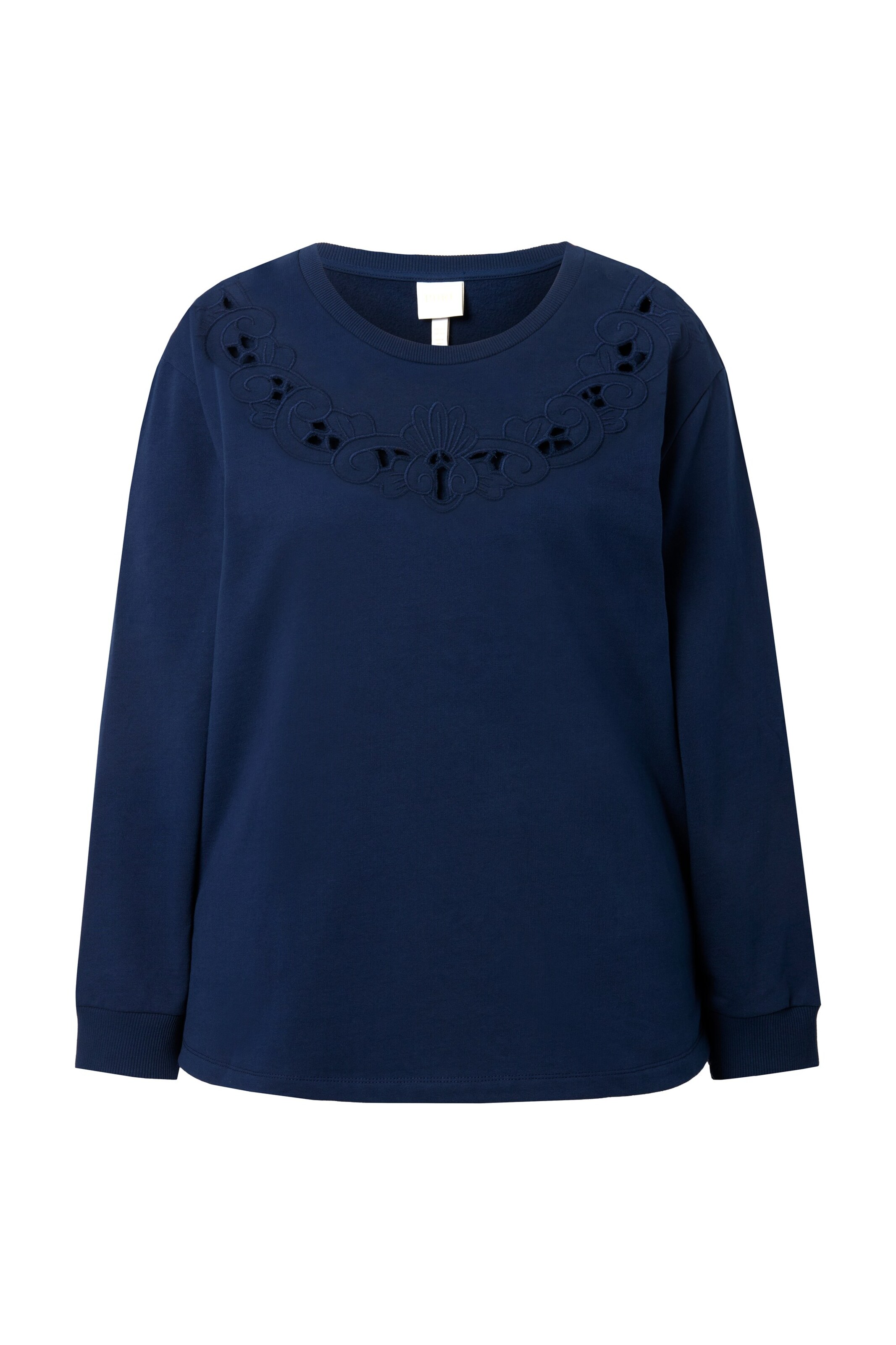 Sweat-shirt Ulla Popken en bleu : devant