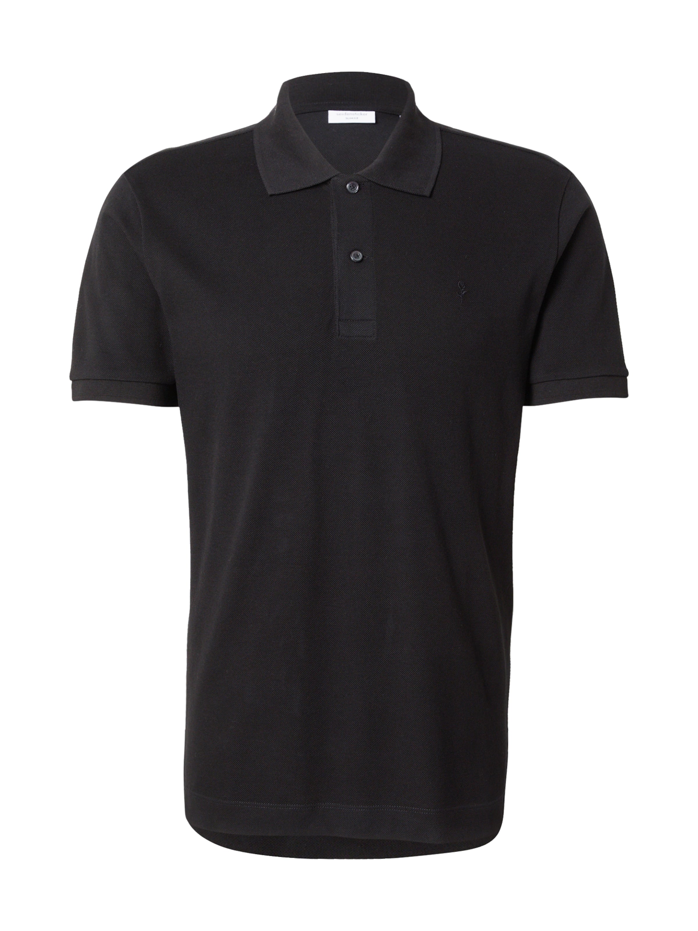 Tricou de la SEIDENSTICKER pe negru: față