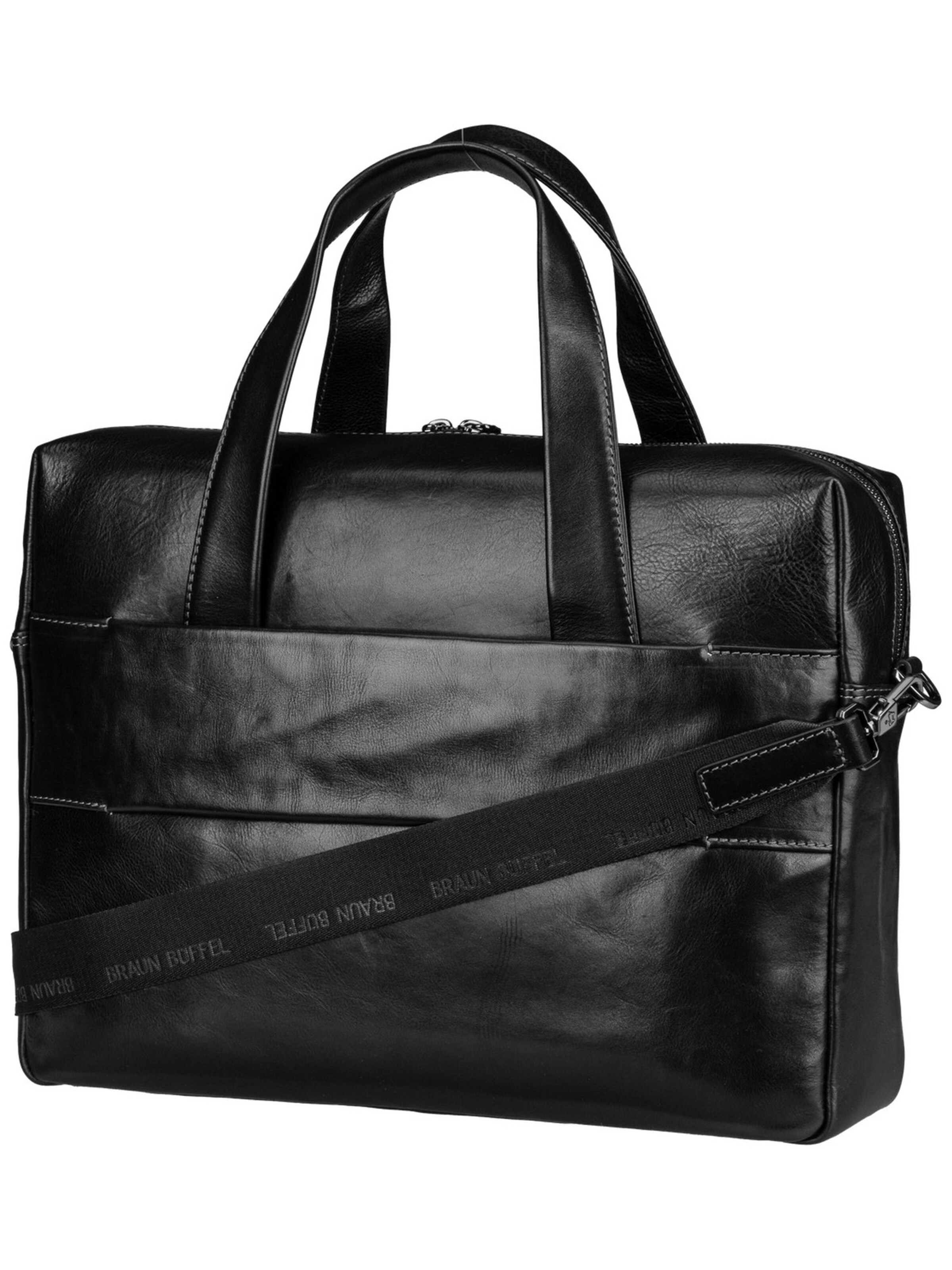 Braun Büffel Document Bag in Black