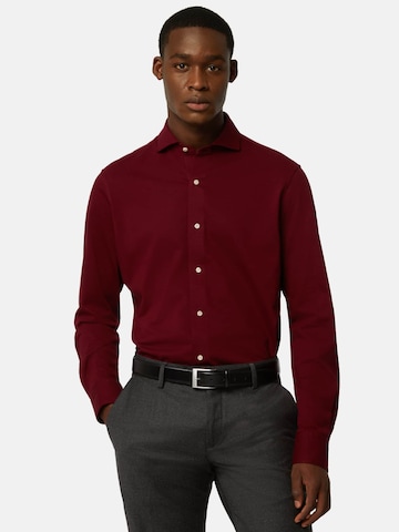 Boggi Milano Regular fit Overhemd in Rood: voorkant
