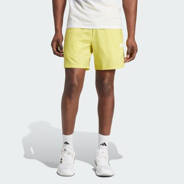 ADIDAS PERFORMANCE Regular Sportbroek 'Essentials' in Geel: voorkant