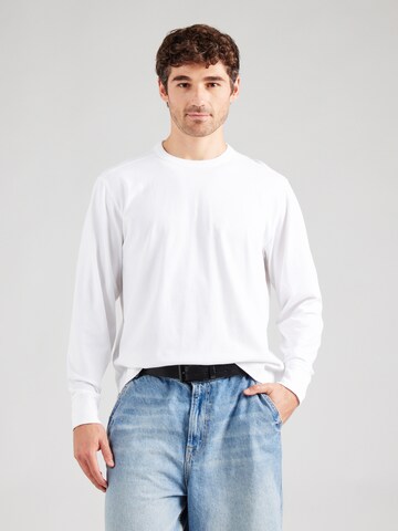 balts Abercrombie & Fitch T-Krekls: no priekšpuses
