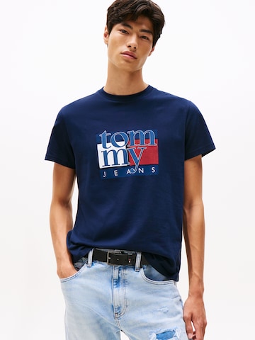 T-Shirt Tommy Jeans en bleu : devant