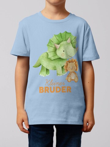 watabout.kids T-Shirt 'Dinosaurier 07 Kleiner Bruder' in Blau