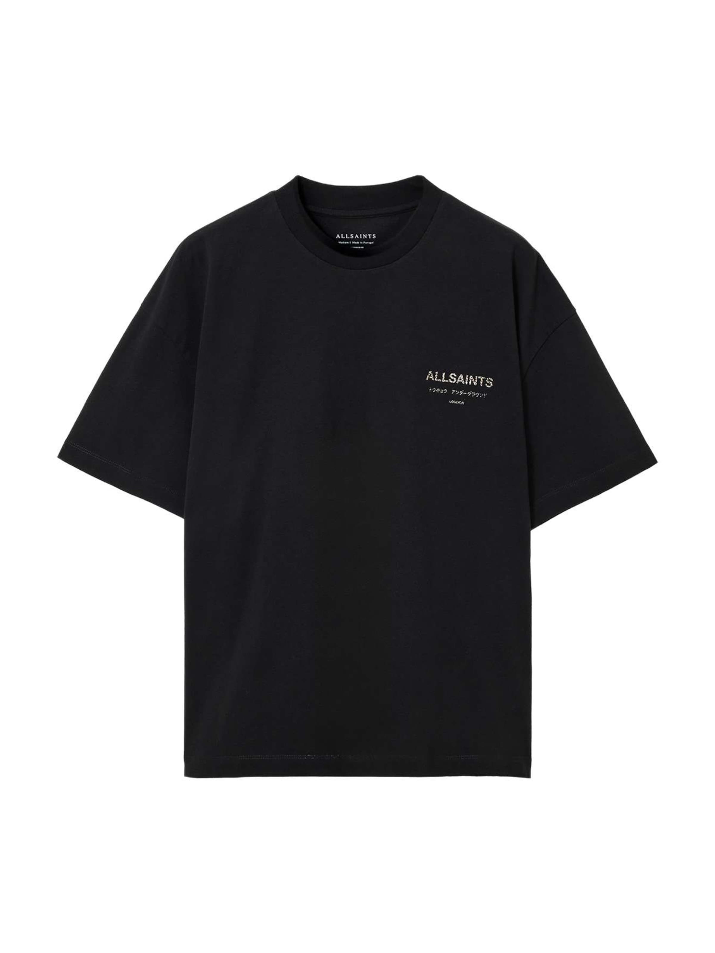 AllSaints T-shirt 'Underground' i svart: framsida