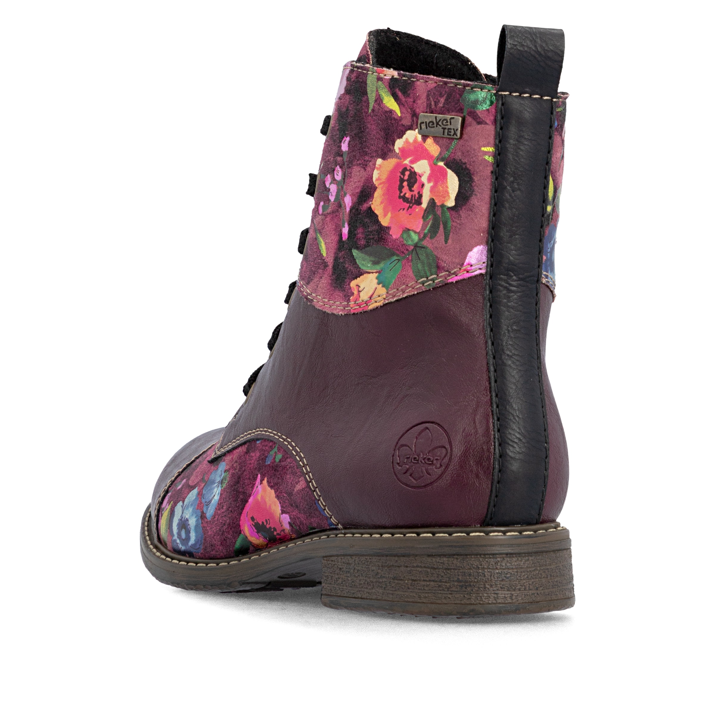 Bottes à lacets Rieker en rouge