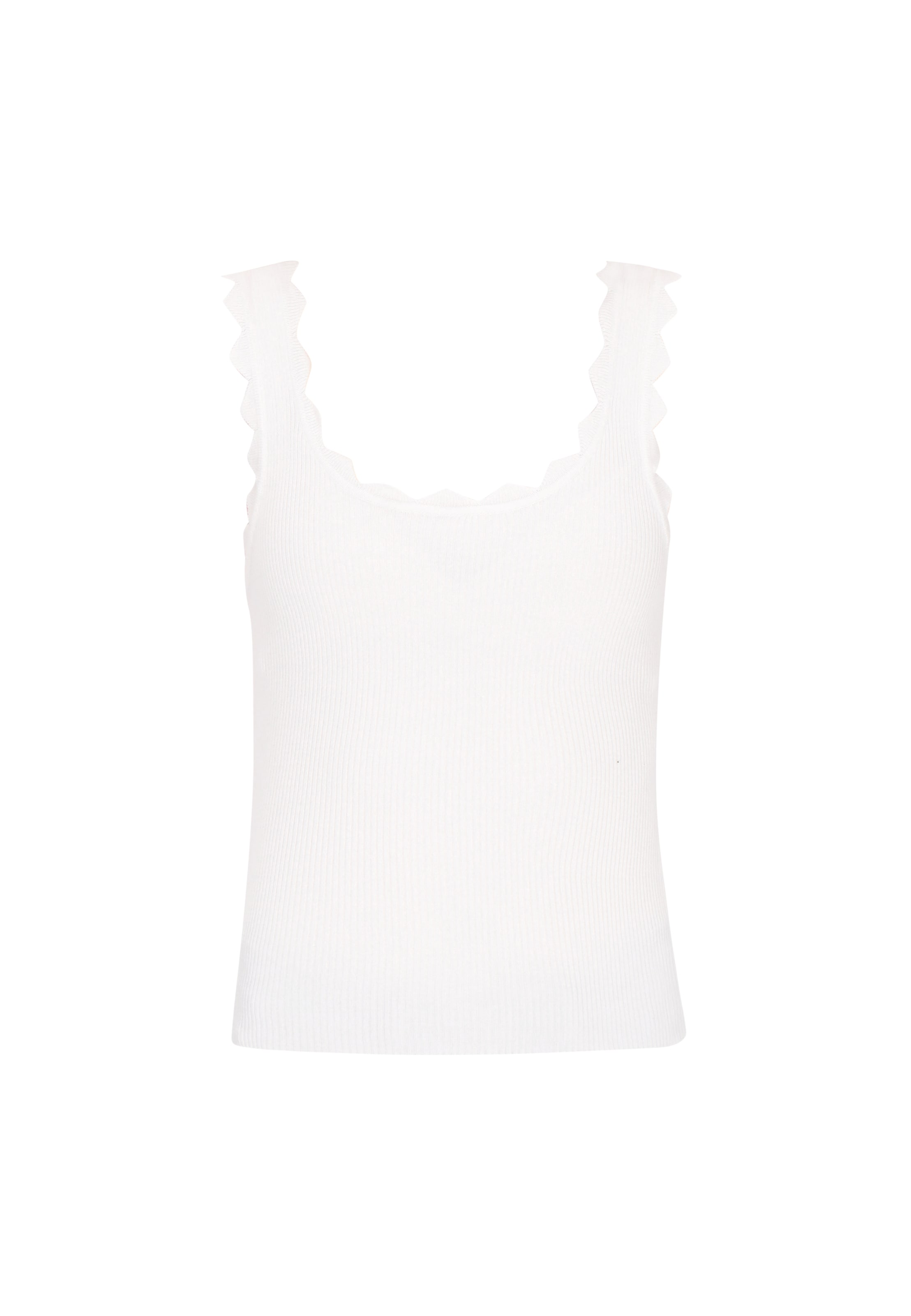 MYMO Top z naramnicami | bela barva: sprednja stran