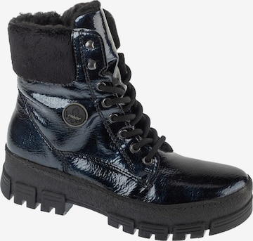Bottes à lacets Rieker en bleu : devant