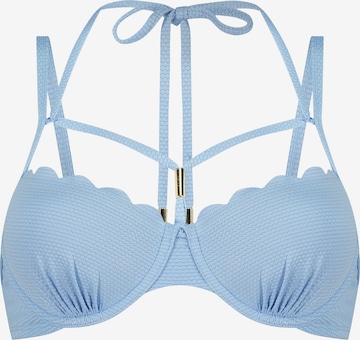 Hunkemöller Bikini Top in Blue: front