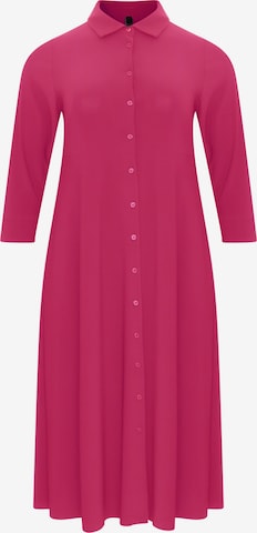 Yoek Shirt Dress ' Dolce ' in Pink: front