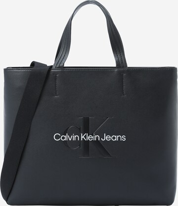 Calvin Klein Jeans Μεγάλη τσάντα σε μαύρο: μπροστά