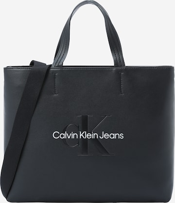 melns Calvin Klein Jeans "Shopper" tipa soma: no priekšpuses