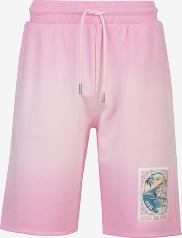 19V69 ITALIA Regular Broek 'Meo Dip' in Roze: voorkant