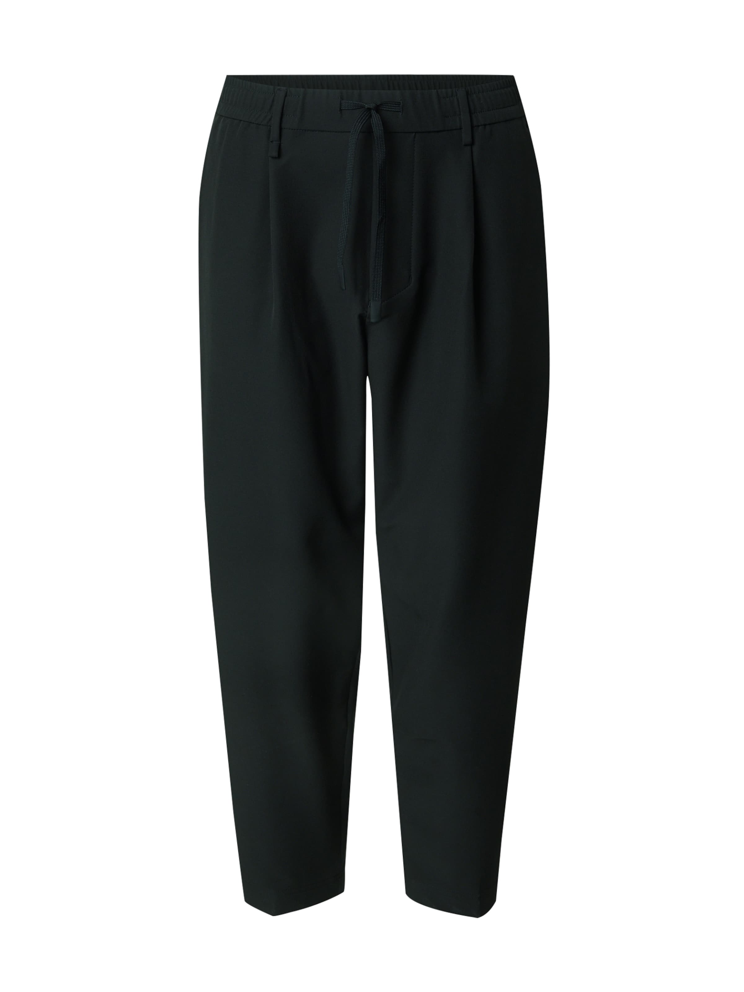 BOSS Loose fit Pleat-front trousers &#x27;Convert&#x27; in Black: front