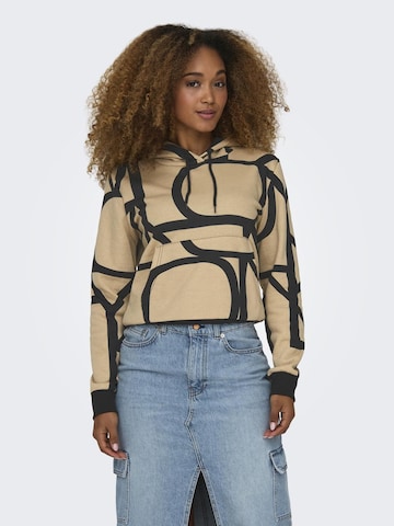 Sweat-shirt ONLY en beige : devant