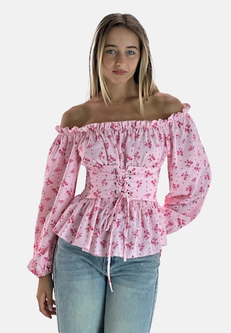 Elara Blouse in Pink: front