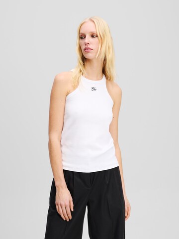 Top di Karl Lagerfeld in bianco: frontale