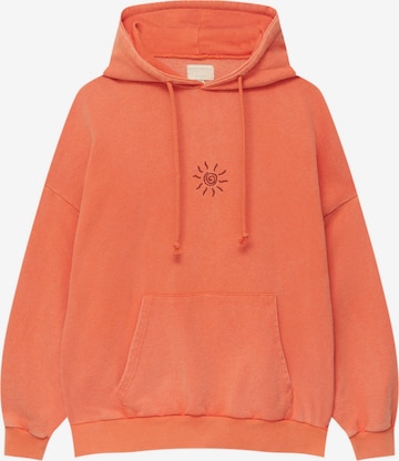 Pull&Bear Sweatshirt in Orange: front