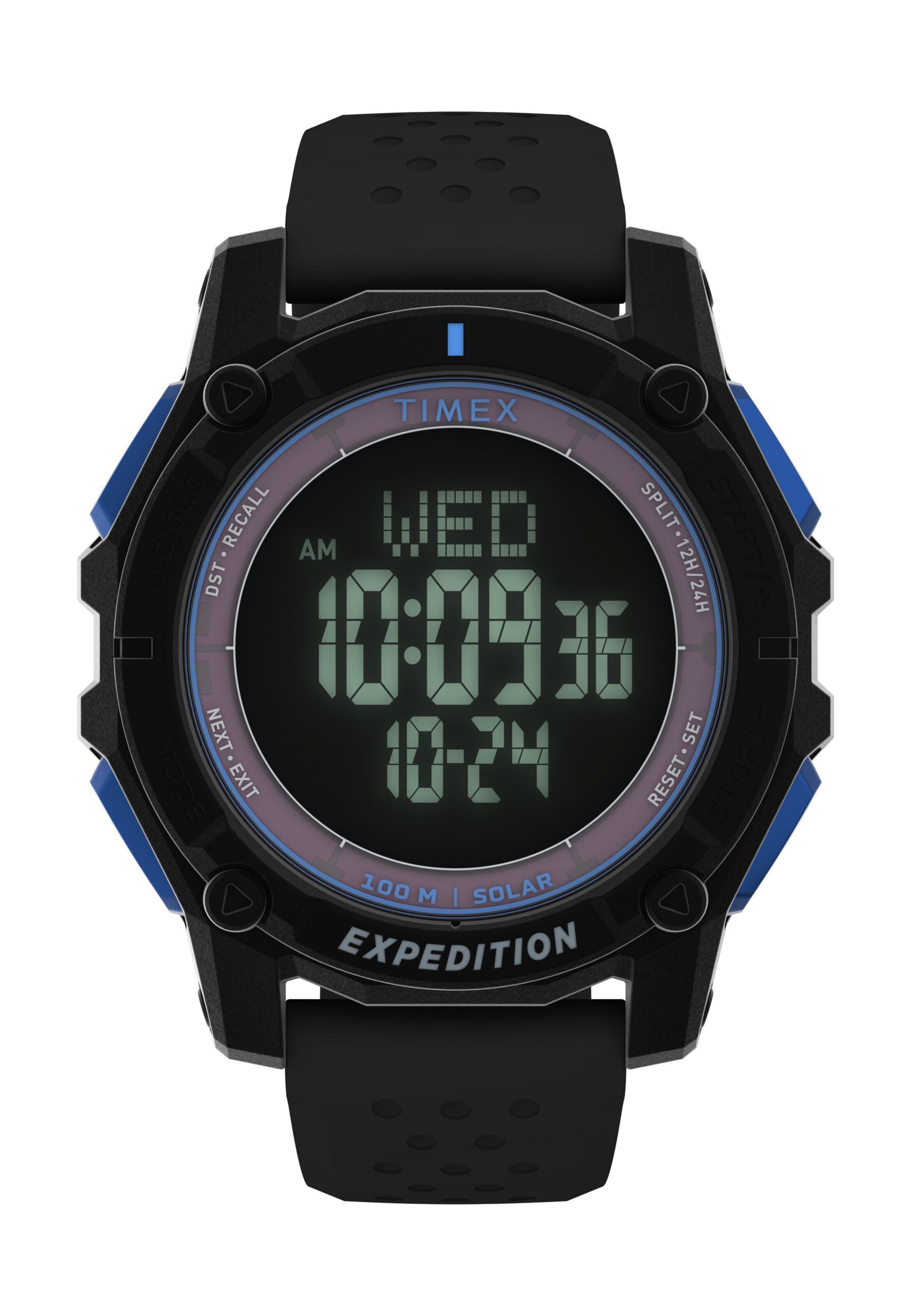 TIMEX Digital watch 'Expedition Ridge Solar' in Black: front