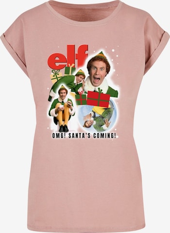 ABSOLUTE CULT T-Shirt 'Elf - Collage' in Pink: predná strana
