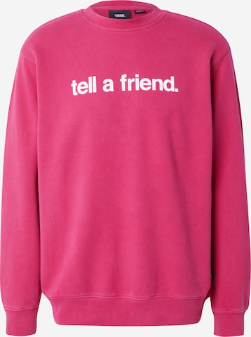 VANSSweater majica - roza boja: prednji dio