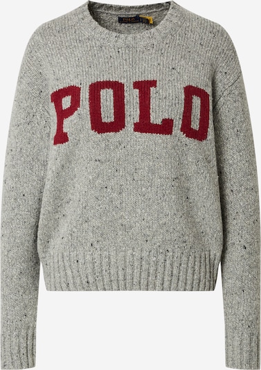 Polo Ralph Lauren Pullover in graumeliert / rot, Produktansicht