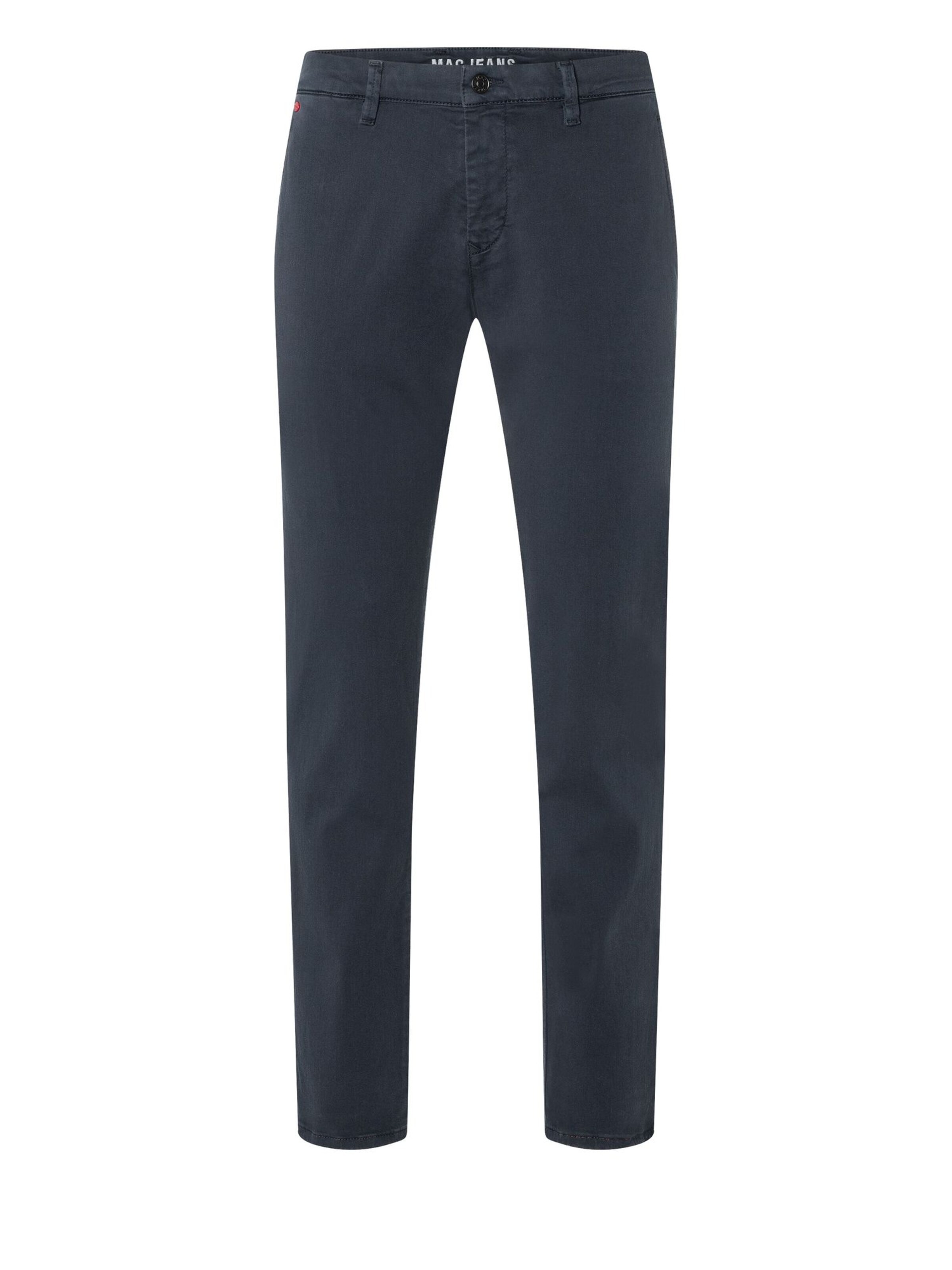 MAC Regular Chino Pants 'Driver Pants Ho199W midnight blue' in Blue: front