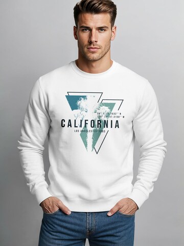 Neverless Sweatshirt 'California geometric' in White: front