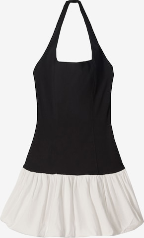 BershkaHaljina - crna boja: prednji dio