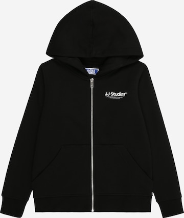 Jack & Jones Junior Sweatjacke 'JJESOHO' in Schwarz: Vorderseite