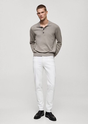 MANGO MAN Regular Jeans 'Jan' in Weiß