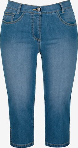 Ulla Popken Skinny Jeans in Blauw: voorkant