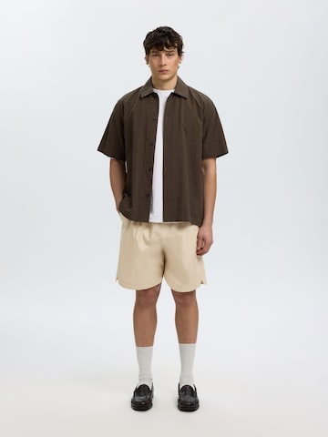 SELECTED - regular Pantalón en beige