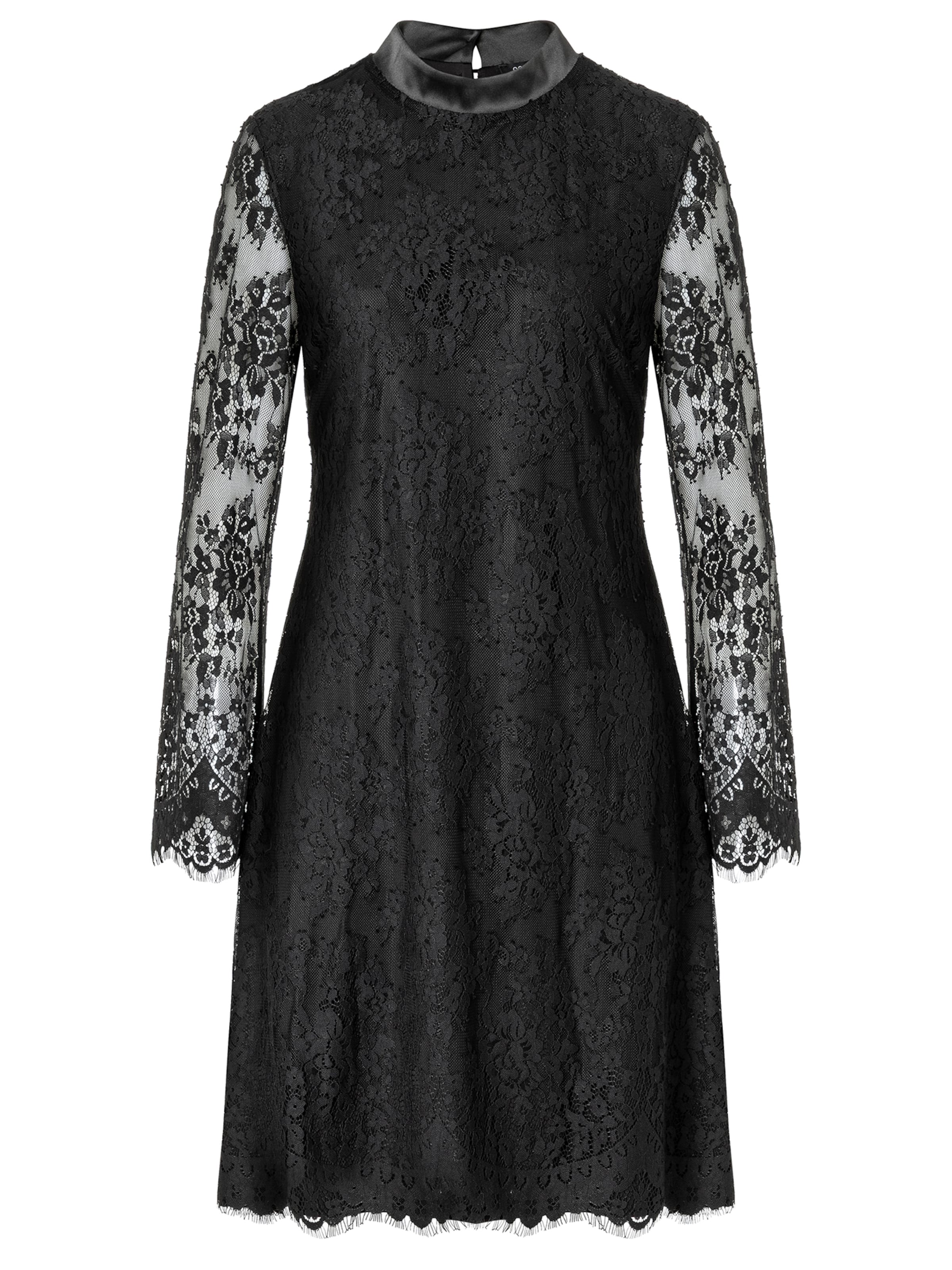 Ana Alcazar Avondjurk 'Abida' in Zwart: voorkant