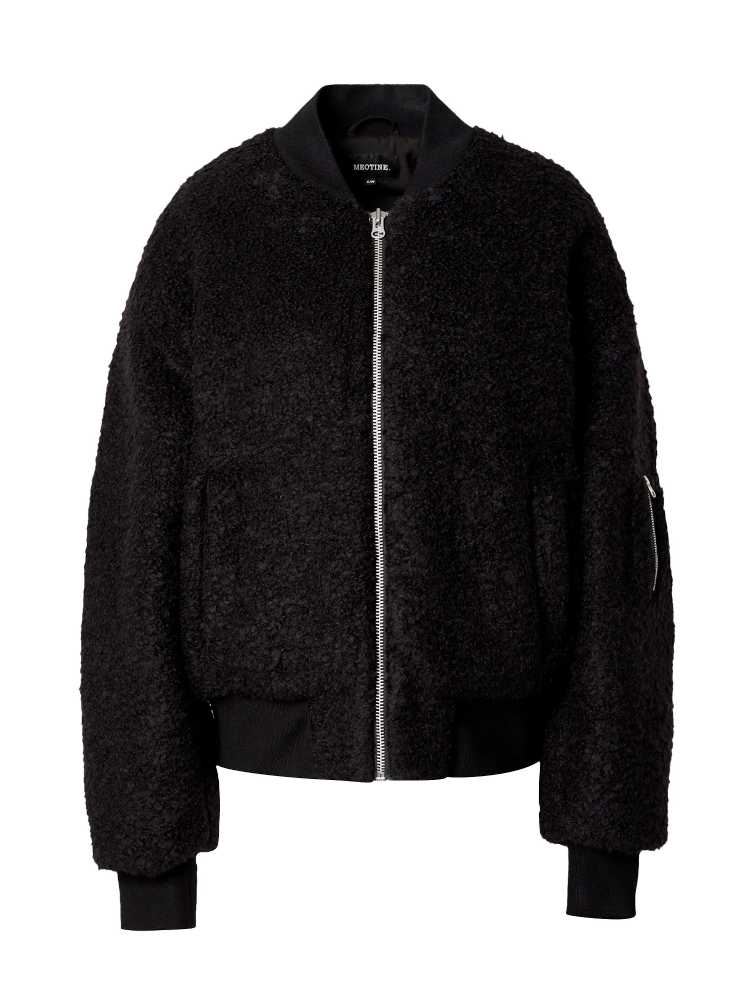 MEOTINE Φθινοπωρινό και ανοιξιάτικο μπουφάν 'BIANCA' σε μαύρο: μπροστά