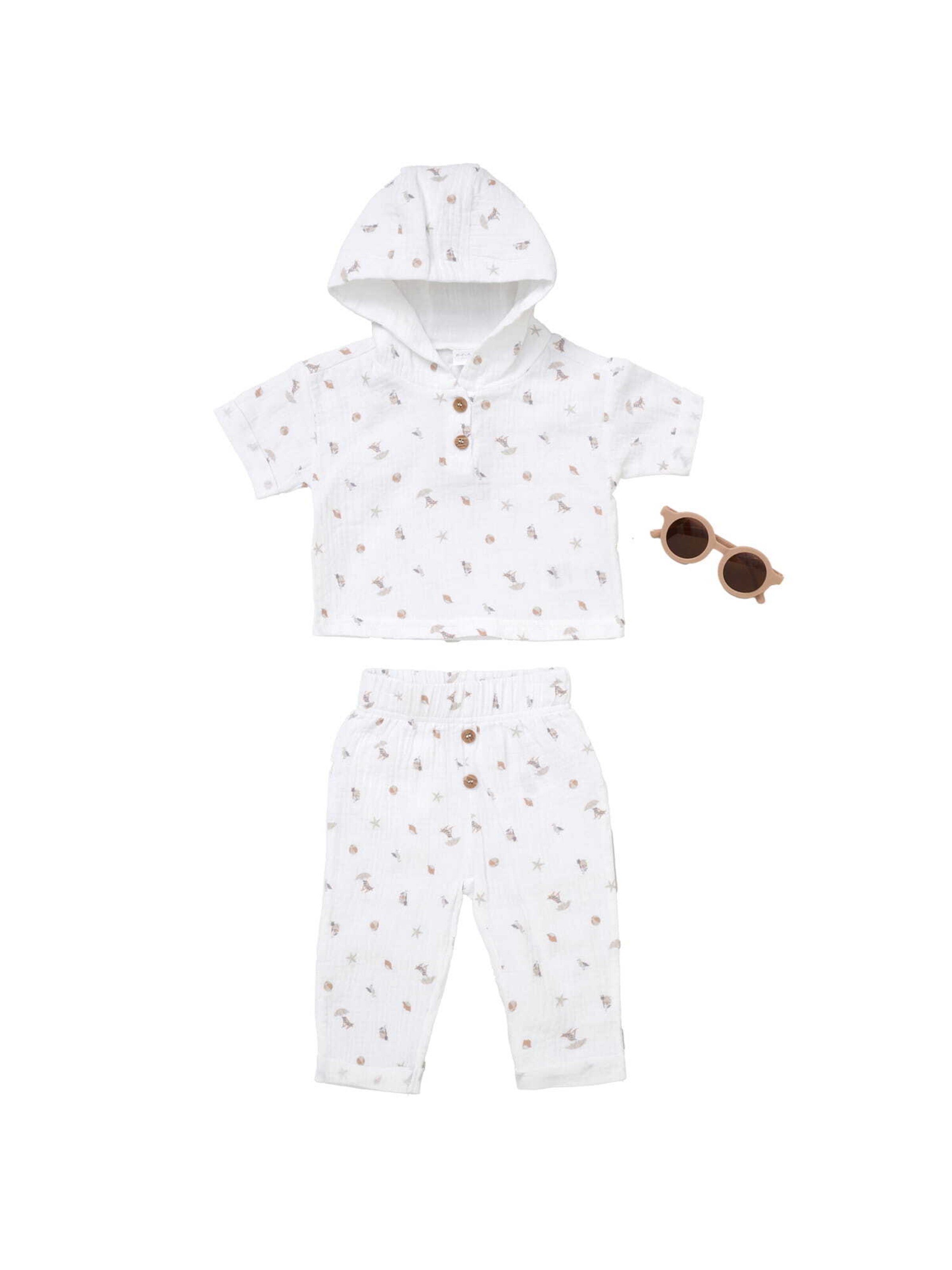 Set 'Strand' Rock a Bye Baby Boutique en blanc : devant