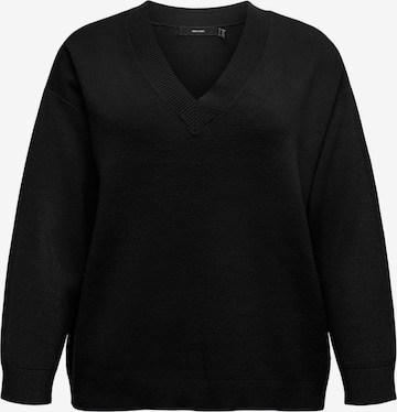 Vero Moda Curve Pullover 'VMCGOLD' in Schwarz: Vorderseite