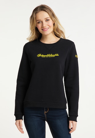 Schmuddelwedda Sweatshirt in Schwarz: predná strana