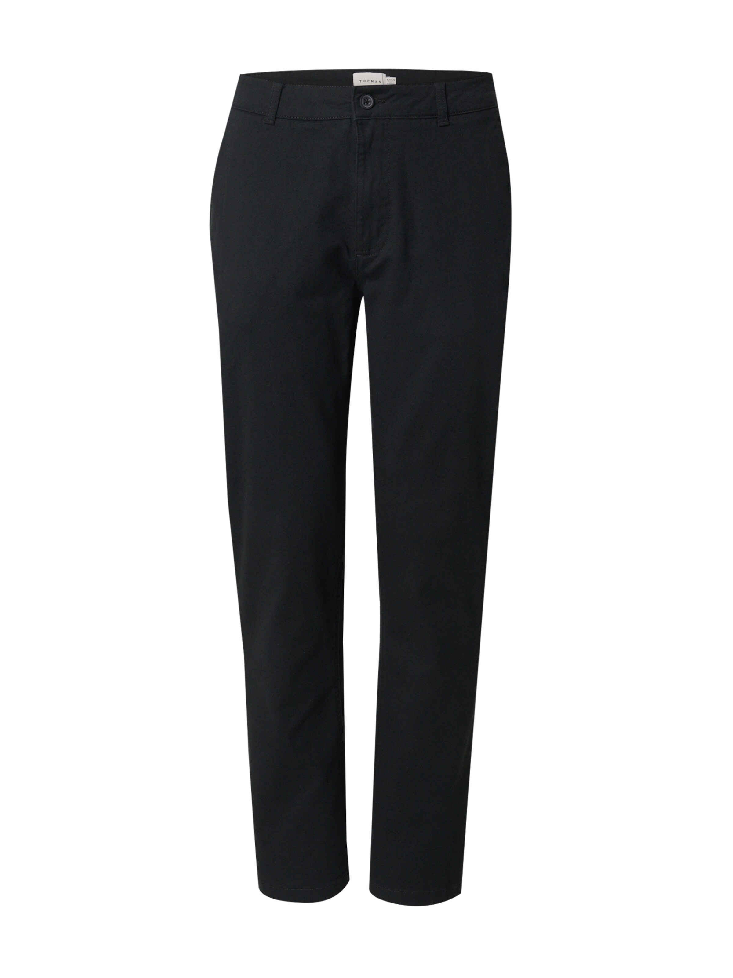 TOPMAN Štandardný strih Nohavice - Čierna: predná strana
