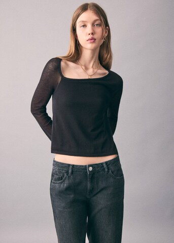 MANGO TEEN Shirt 'Linda' in Black: front