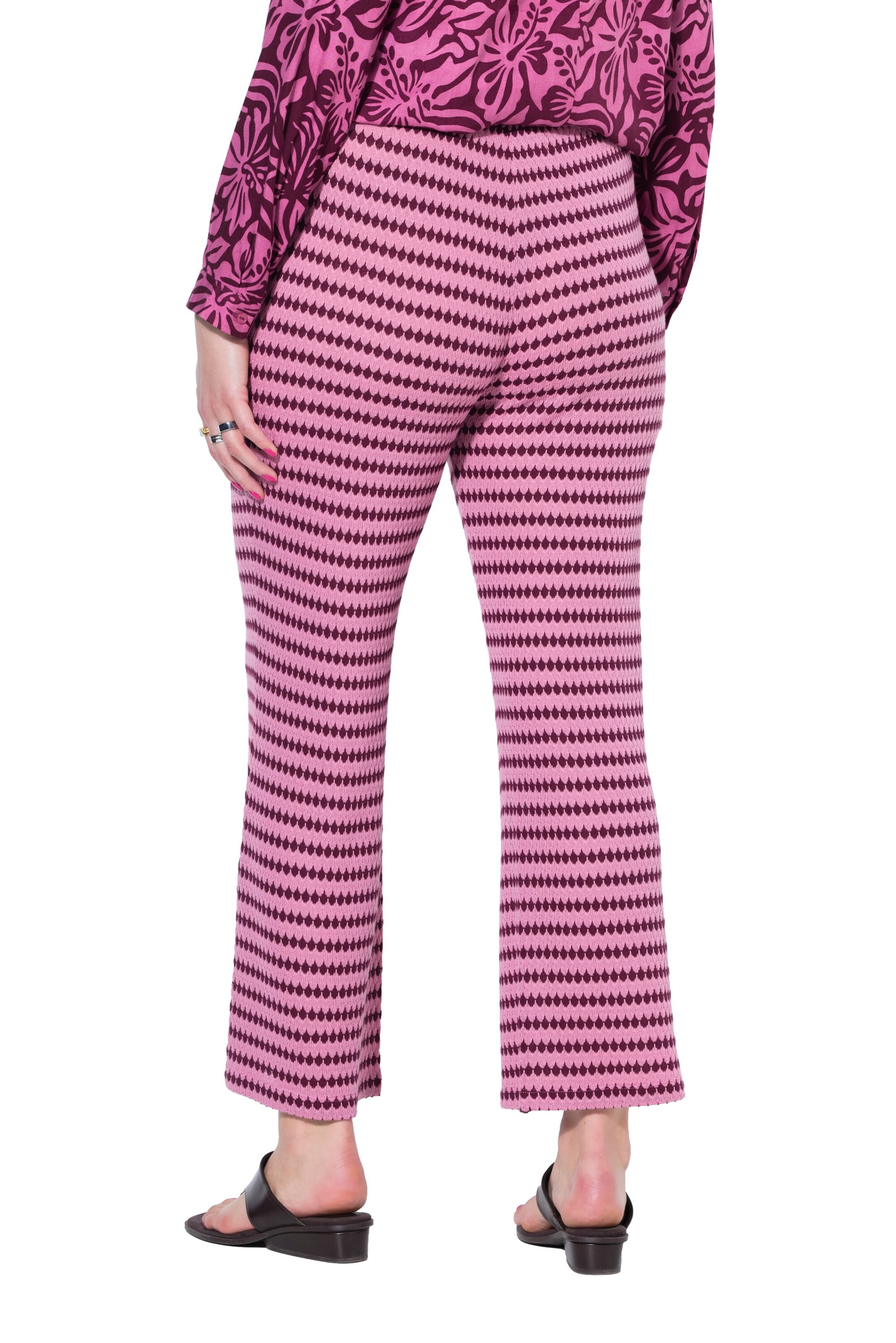 Studio Untold Wide Leg Hose in Pink