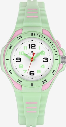 ALPHA SAPHIR Uhr in Grün: Vorderseite
