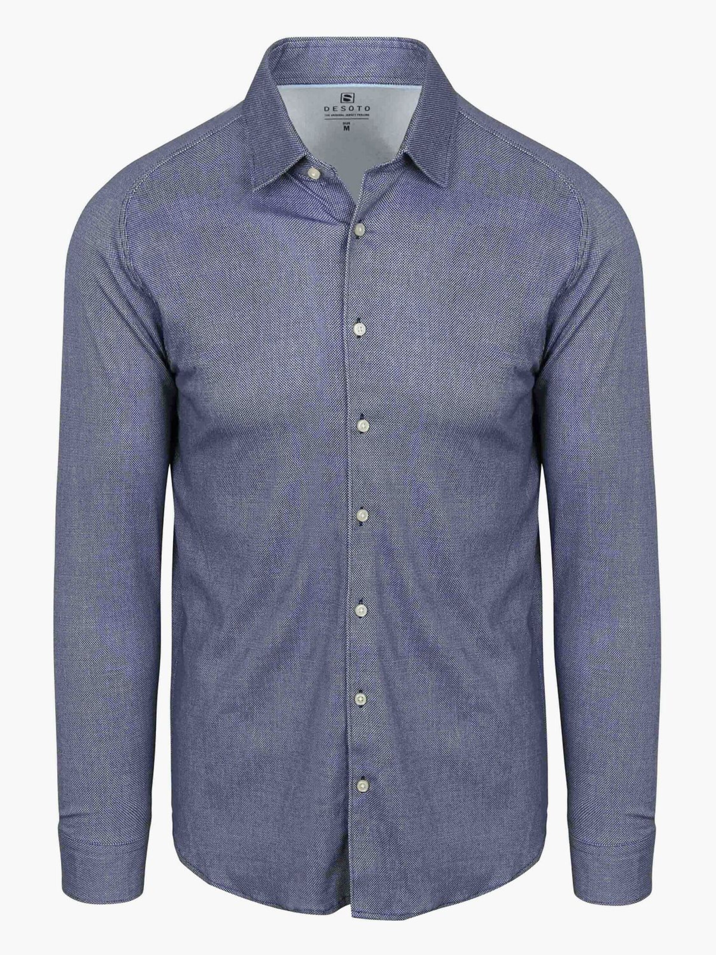 DESOTO Button Up Shirt in Blue: front