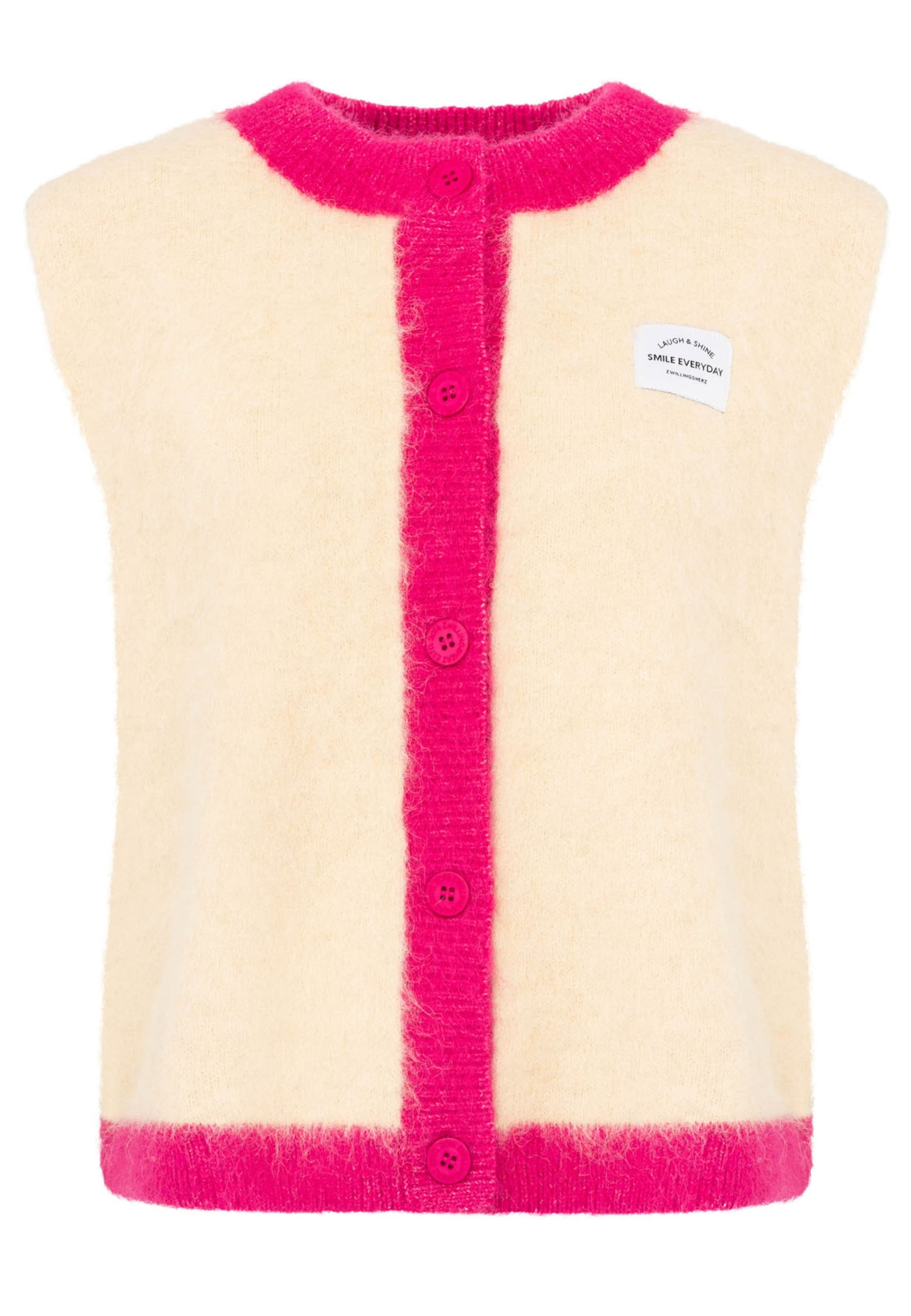 Gilet Zwillingsherz en beige : devant