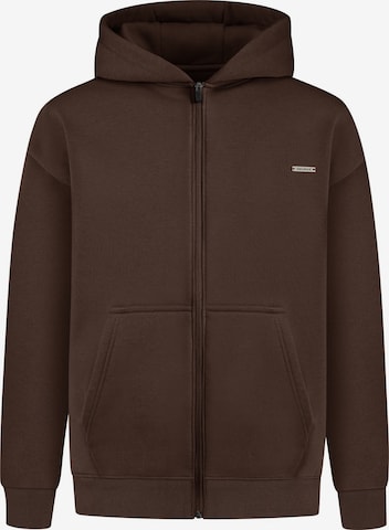 Smilodox Sweat jacket in Brown: front