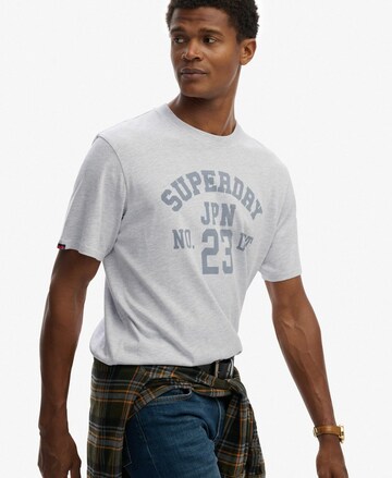 Superdry Shirt 'Athletic Essential' in Grijs: voorkant