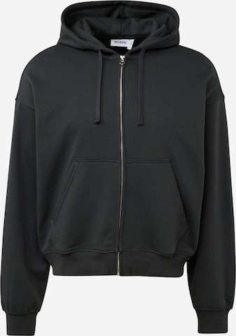 WEEKDAY Zip-Up Hoodie in Grey: front