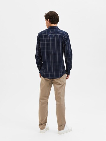 SELECTED HOMME Slim fit Button Up Shirt 'Theo' in Blue