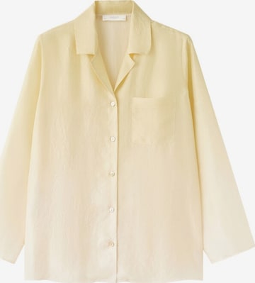 MANGO Pajama Shirt 'Habi' in Yellow: front