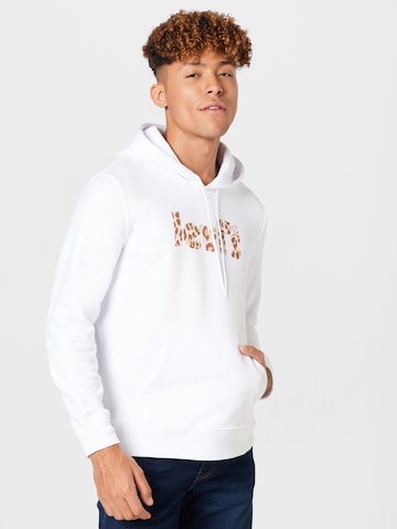 LEVI'S ® Sweatshirt 'LSE T3 Graphic Hoodie' in White: front